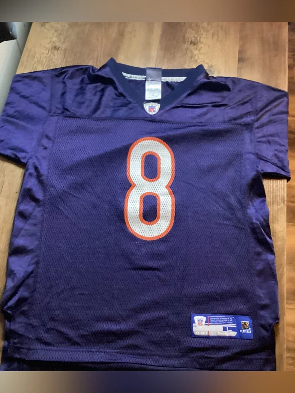NFL Bears Kids Jersey with White and Orange Number 8 Grossman